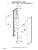 FREEZER DOOR PARTS Diagram and Parts List for KSCK25FVMS03  KitchenAid Refrigerator