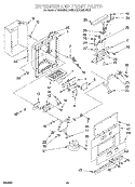 DISPENSER AND FRONT Diagram and Parts List for KSSS36QDX05  KitchenAid Refrigerator