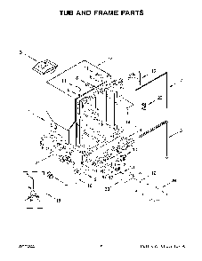 Tub And Frame Parts Diagram and Parts List for KDTE104KPS1  KitchenAid Dishwasher