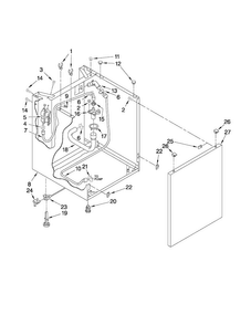 Washer Cabinet Parts Diagram and Parts List for 11088732799  Kenmore Washer Dryer Combo