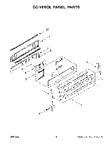 Control Panel Parts Diagram and Parts List for KFDD500ESS10  KitchenAid Range