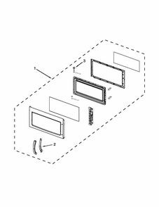 Door Parts Diagram and Parts List for IMH15XVQ6  Whirlpool Microwave