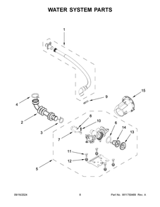 05 - Water System Parts Diagram and Parts List for WFW6720RU0  Whirlpool Washer