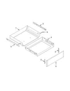 Drawer Parts Diagram and Parts List for KGRS202BSS2  KitchenAid Range