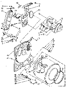 Bulkhead Diagram and Parts List for LG5801XSN2  Whirlpool Dryer