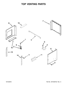 Top Venting Parts Diagram and Parts List for WOC54EC7AS04  Whirlpool Microwave
