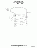 HEATER PARTS Diagram and Parts List for CUD6710XB3  Whirlpool Dishwasher