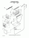 ICEMAKER PARTS Diagram and Parts List for KFCS22EVBL2  KitchenAid Refrigerator