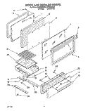 DOOR AND BROILER Diagram and Parts List for SF302BEAN0  Whirlpool Range