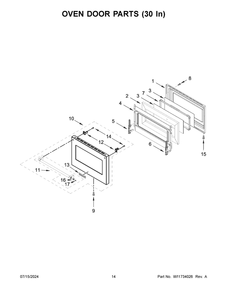 Part Location Diagram of W11712128 Whirlpool OUTER DOOR ASSEMBLY (INCLUDES
