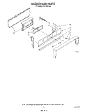 BACKGUARD Diagram and Parts List for SF310PERW4  Whirlpool Range