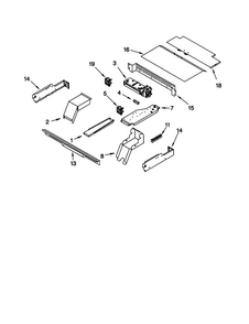 Top Venting Diagram and Parts List for KEBS107DBAL7  KitchenAid Wall Oven