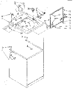 Top And Cabinet Diagram and Parts List for LA5580XSN3  Whirlpool Washer