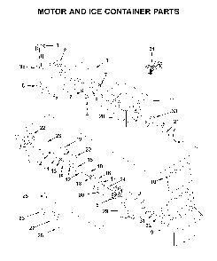 Motor and ice container parts Diagram and Parts List for WRS331SDHB03  Whirlpool Refrigerator