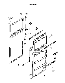 Door Diagram and Parts List for 8614*0A  Roper Refrigerator