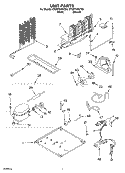 UNIT PARTS Diagram and Parts List for ET8MTKXKT03  Whirlpool Refrigerator