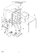 TUB ASSEMBLY Diagram and Parts List for DP920QWDB5  Whirlpool Dishwasher