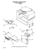 FREEZER LINER PARTS Diagram and Parts List for EB9SHKXVQ04  Whirlpool Refrigerator
