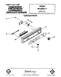 CONSOLE Diagram and Parts List for WU3006V1  Roper Dishwasher