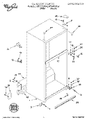 CABINET Diagram and Parts List for 8ET19DKXFW01  Whirlpool Refrigerator