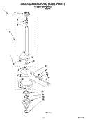 BRAKE AND DRIVE TUBE Diagram and Parts List for KAWS855JE2  KitchenAid Washer