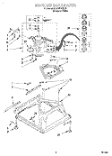 MACHINE BASE Diagram and Parts List for 6LBR6245EQ0  Whirlpool Washer