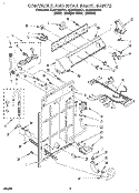 CONTROLS AND REAR PANEL Diagram and Parts List for 4LBR7255AN1  Whirlpool Washer