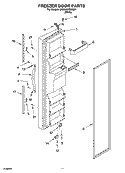 FREEZER DOOR PARTS Diagram and Parts List for 5VGS3SHGKQ01  Whirlpool Refrigerator