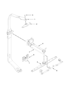 Upper Wash And Rinse Parts Diagram and Parts List for KDTE704DPA0  KitchenAid Dishwasher