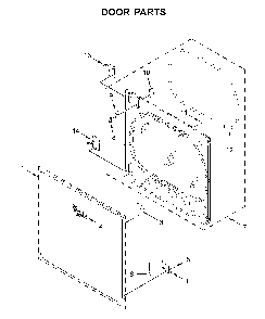 Door parts Diagram and Parts List for WED8120HW0  Whirlpool Dryer