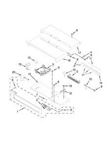 Control Panel Parts Diagram and Parts List for KEBS209BSS01  KitchenAid Wall Oven