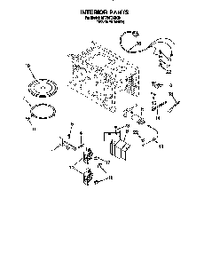 Interior Diagram and Parts List for MT707XDQ0  KitchenAid Microwave