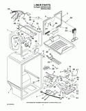 LINER PARTS Diagram and Parts List for 5GR2SHKXLS06  Whirlpool Refrigerator