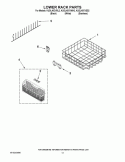 LOWER RACK PARTS Diagram and Parts List for KUDL40CVBL2  KitchenAid Dishwasher