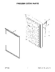 Freezer Door Parts Diagram and Parts List for KBBX104EPA04  KitchenAid Refrigerator