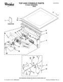 TOP AND CONSOLE PARTS Diagram and Parts List for WGD9470WW3  Whirlpool Dryer