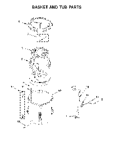 Basket and tub parts Diagram and Parts List for 11025122810  Kenmore Washer