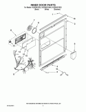 INNER DOOR PARTS Diagram and Parts List for KUDE40CVWH3  KitchenAid Dishwasher