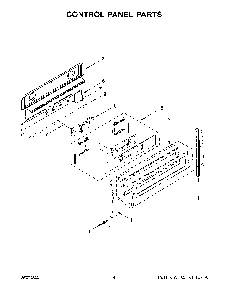 Control Panel Parts Diagram and Parts List for YKFID500ESS5  KitchenAid Range