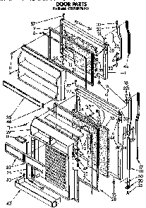Door Diagram and Parts List for KTRF18KTO00  KitchenAid Refrigerator