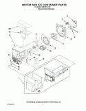 MOTOR AND ICE CONTAINER PARTS Diagram and Parts List for GI6FARXXY02  Whirlpool Refrigerator