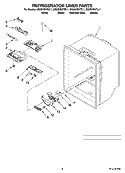 REFRIGERATOR LINER PARTS Diagram and Parts List for GB2SHDXTB11  Whirlpool Refrigerator