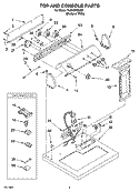 TOP AND CONSOLE PARTS Diagram and Parts List for YLEN2000KQ0  Whirlpool Dryer