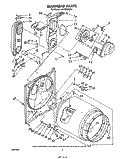 BULKHEAD Diagram and Parts List for LG6099XSW1  Whirlpool Dryer