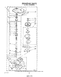 GEARCASE Diagram and Parts List for LA6200XPW3  Whirlpool Washer