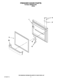 FREEZER DOOR PARTS Diagram and Parts List for EB9SHKXVQ06  Whirlpool Refrigerator