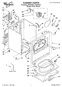 SECTION Diagram and Parts List for LEQ9558KQ1  Whirlpool Dryer