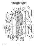 REFRIGERATOR DOOR Diagram and Parts List for 4ED25DQXVN00  Whirlpool Refrigerator