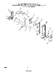 Control Panel Diagram and Parts List for 2735*0A  Roper Range