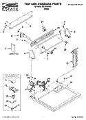 TOP AND CONSOLE PARTS Diagram and Parts List for TEDX340RW0  Estate Dryer